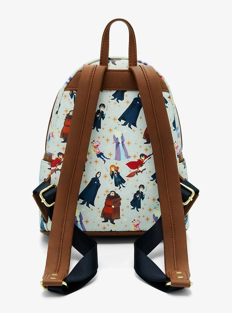 Loungefly Harry Potter Characters Allover Print Mini Backpack