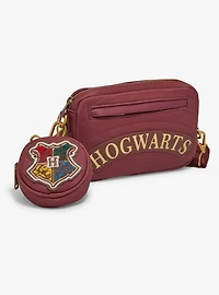 Loungefly Harry Potter Hogwarts Crest Sling Bag with Coin Purse