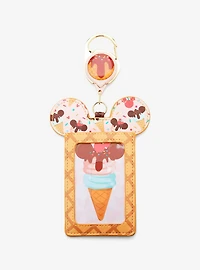 Disney Mickey Mouse Ice Cream Cone Retractable Lanyard