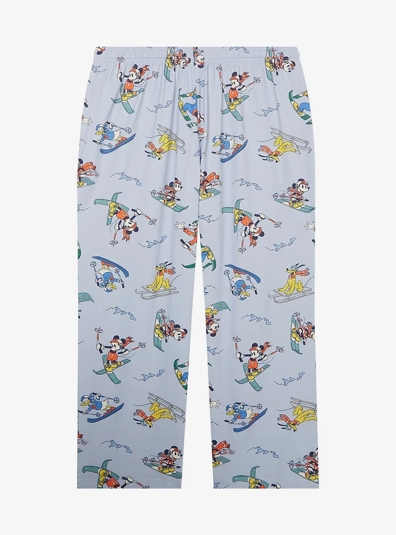 Disney Mickey and Friends Skiing Allover Print Women's Plus Sleep Pants - BoxLunch Exclusive