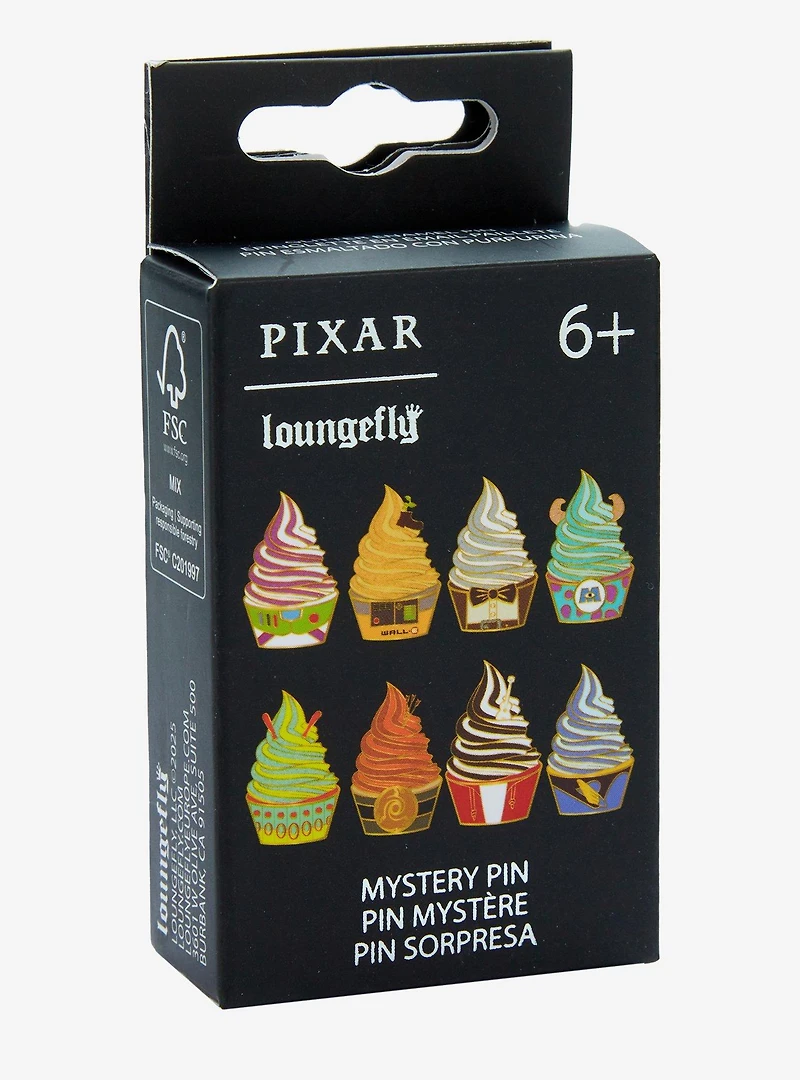 Loungefly Disney Pixar Character Soft Serve Glitter Blind Box Enamel Pin