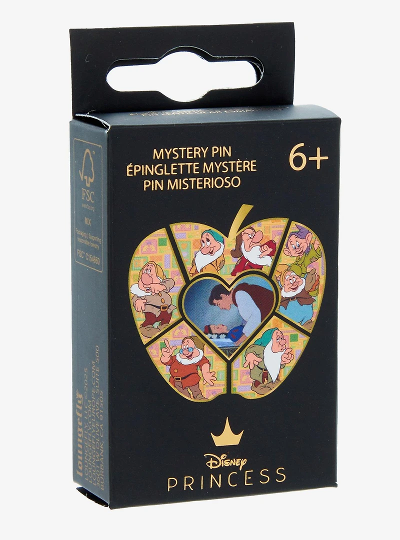 Loungefly Disney Snow White and the Seven Dwarfs Apple Puzzle Blind Box Lenticular Enamel Pin - BoxLunch Exclusive