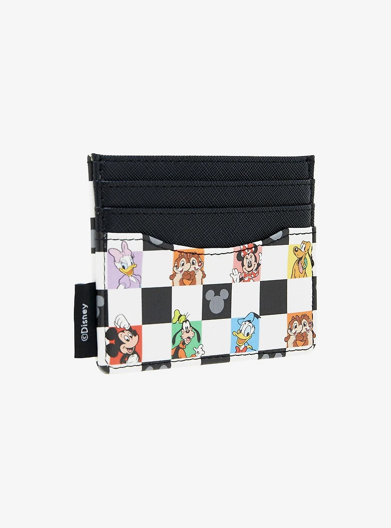 Loungefly Disney Mickey & Friends Checkered Cardholder - BoxLunch Exclusive