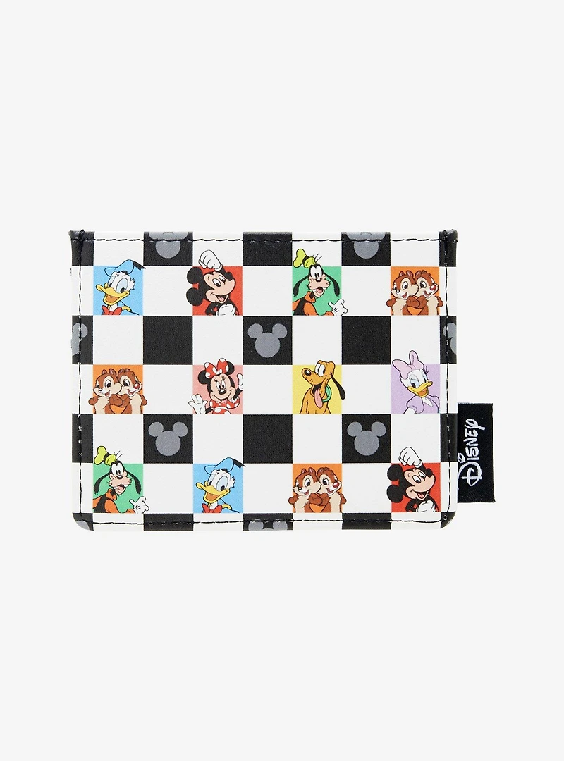 Loungefly Disney Mickey & Friends Checkered Cardholder - BoxLunch Exclusive