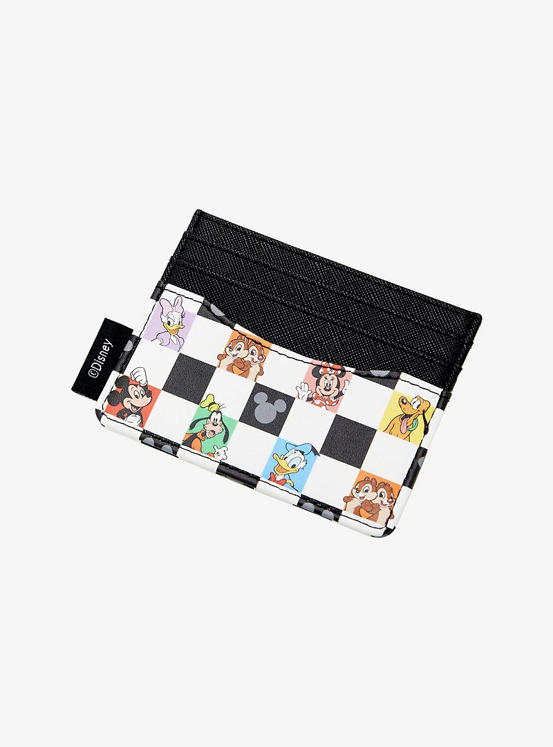 Loungefly Disney Mickey & Friends Checkered Cardholder - BoxLunch Exclusive