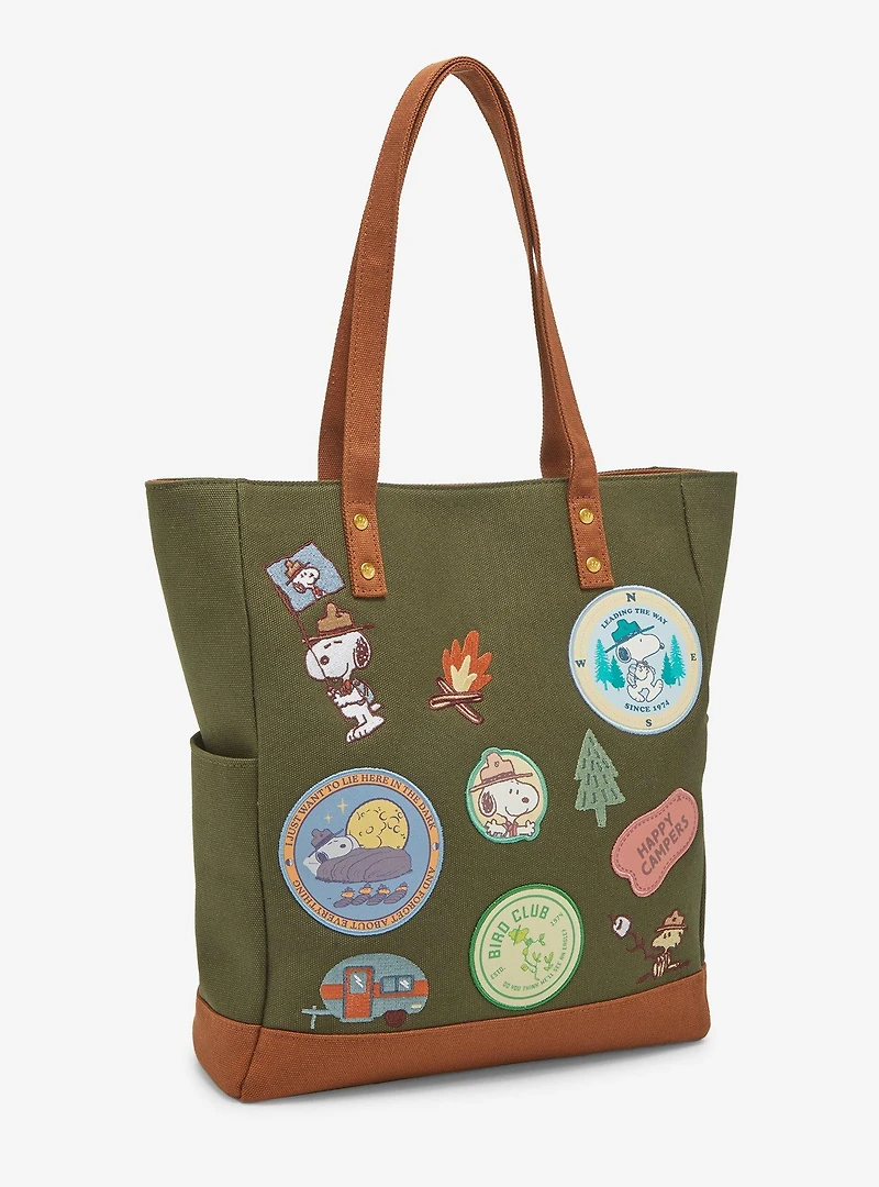 Loungefly Peanuts Snoopy Beagle Scouts Patch Tote — BoxLunch Exclusive