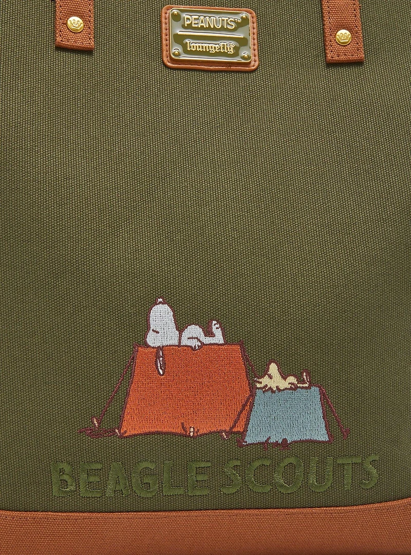 Loungefly Peanuts Snoopy Beagle Scouts Patch Tote — BoxLunch Exclusive