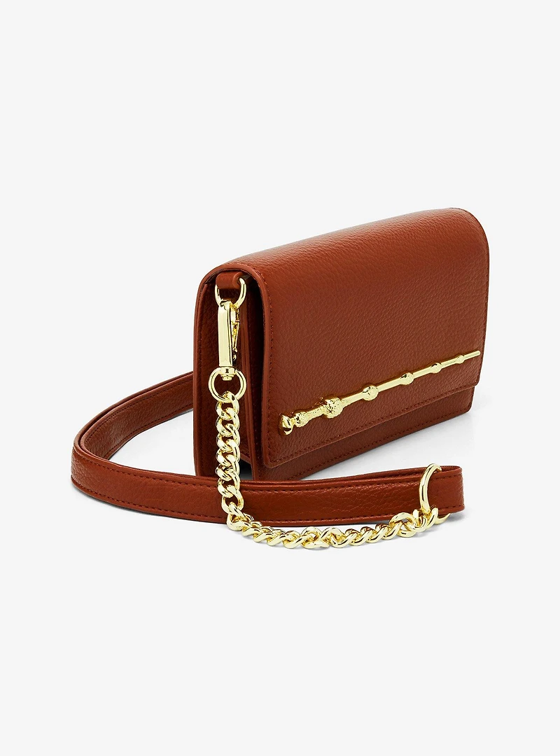 Loungefly Harry Potter Elder Wand Brown Crossbody Bag — BoxLunch Exclusive