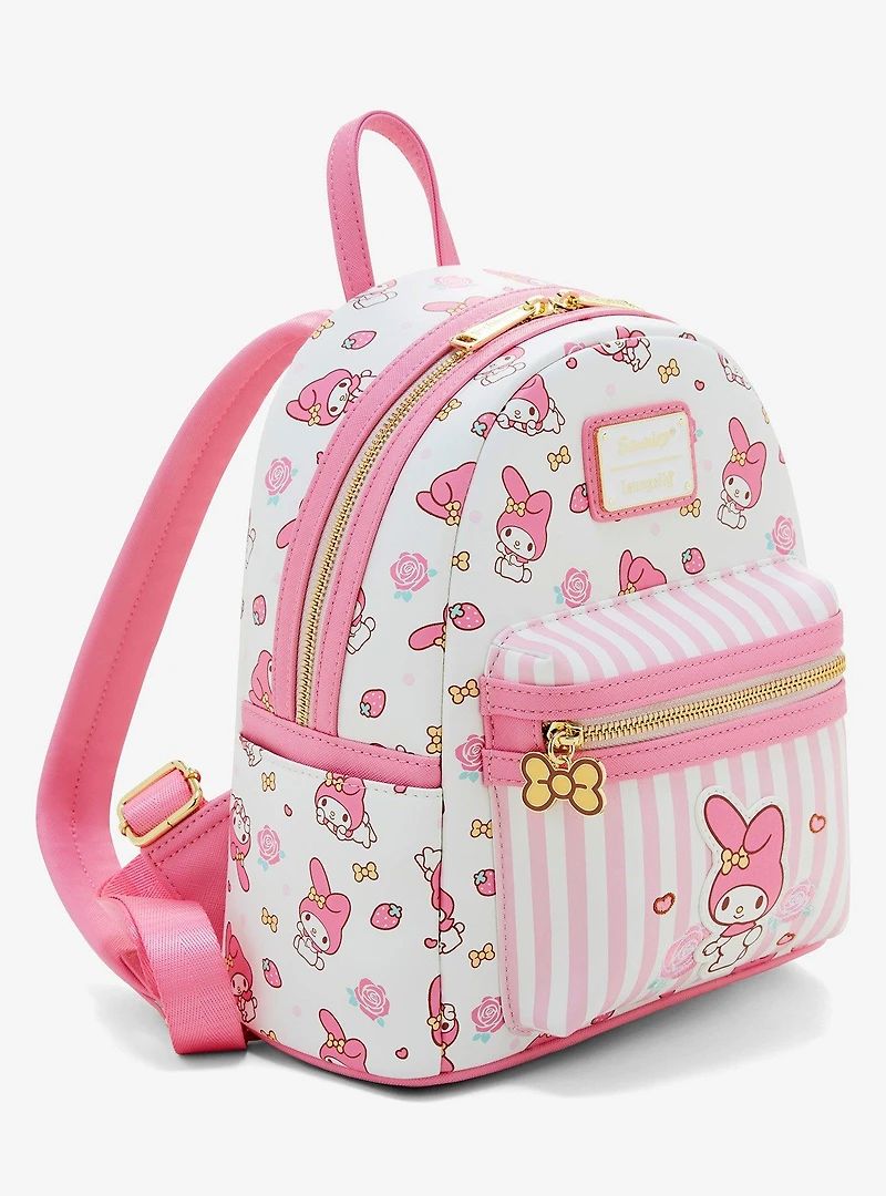 Loungefly Sanrio My Melody Allover Print Striped Mini Backpack — BoxLunch Exclusive