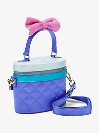 Loungefly Disney Daisy Duck 85th Anniversary Quilted Sequin Bow Crossbody Bag