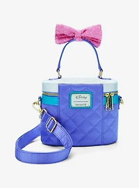 Loungefly Disney Daisy Duck 85th Anniversary Quilted Sequin Bow Crossbody Bag