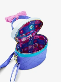 Loungefly Disney Daisy Duck 85th Anniversary Quilted Sequin Bow Crossbody Bag