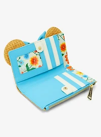 Loungefly Disney Minnie Mouse Raffia Floral Ears Wallet - BoxLunch Exclusive