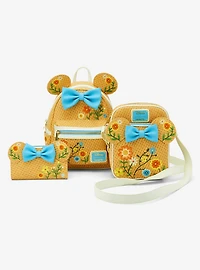 Loungefly Disney Minnie Mouse Raffia Floral Ears Wallet - BoxLunch Exclusive