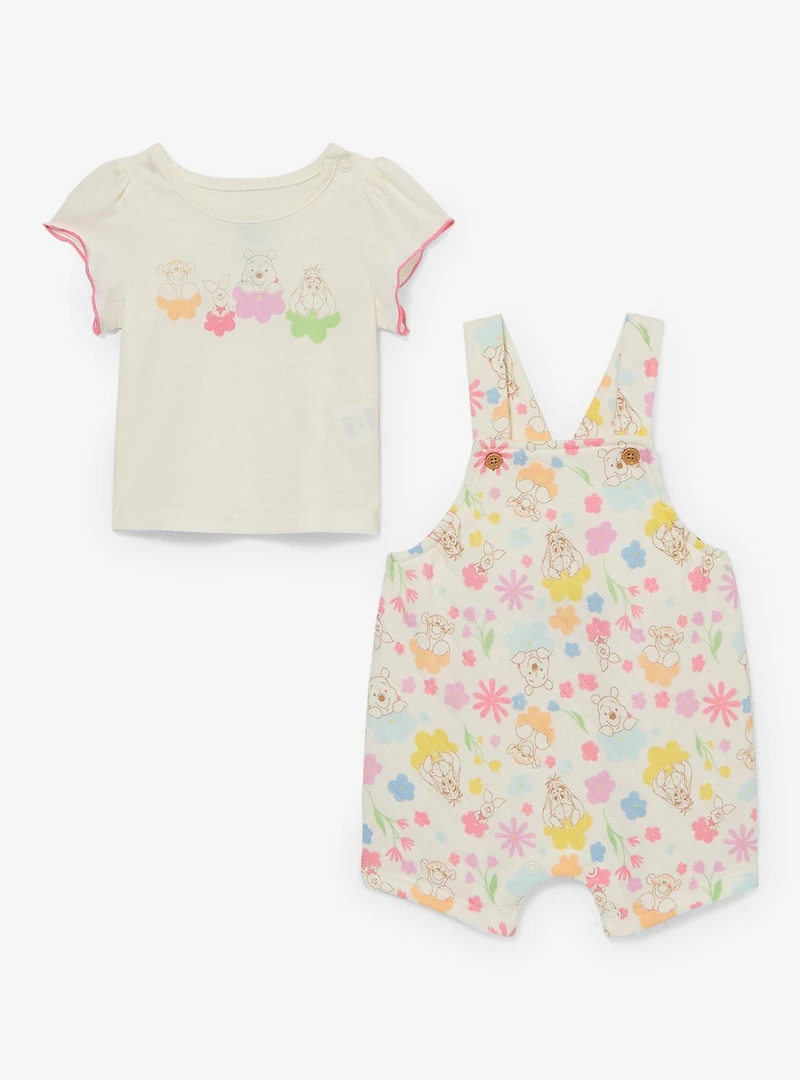 Disney Winnie the Pooh Springtime Flowers Infant T-Shirt and Overall Set — BoxLunch Exclusive
