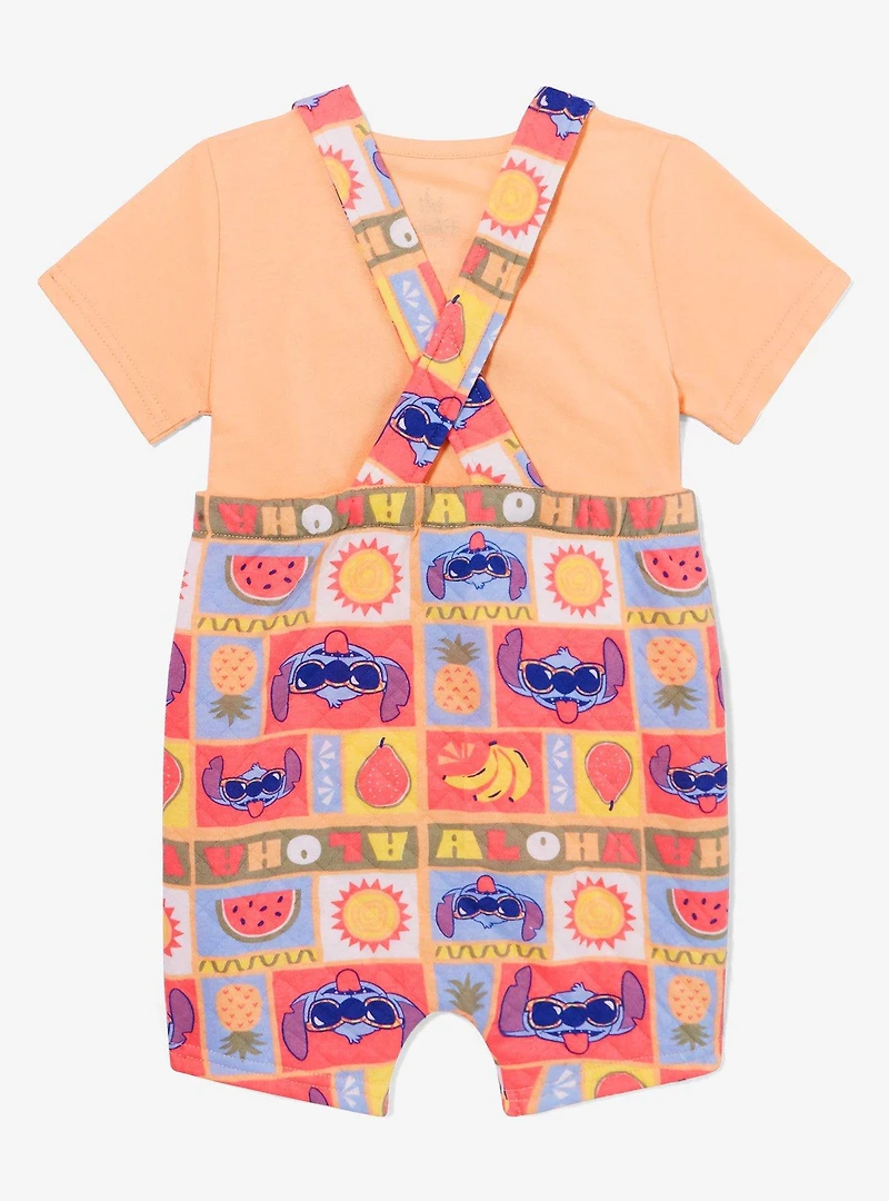 Disney Lilo & Stitch Aloha Fruit Infant T-Shirt and Overall Set