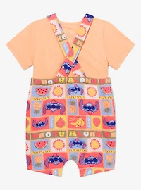 Disney Lilo & Stitch Aloha Fruit Infant T-Shirt and Overall Set