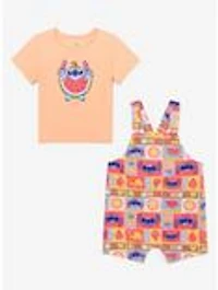 Disney Lilo & Stitch Aloha Fruit Infant T-Shirt and Overall Set