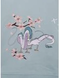 Her Universe Studio Ghibli® Spirited Away Haku Cherry Blossoms Embroidered Crewneck - BoxLunch Exclusive