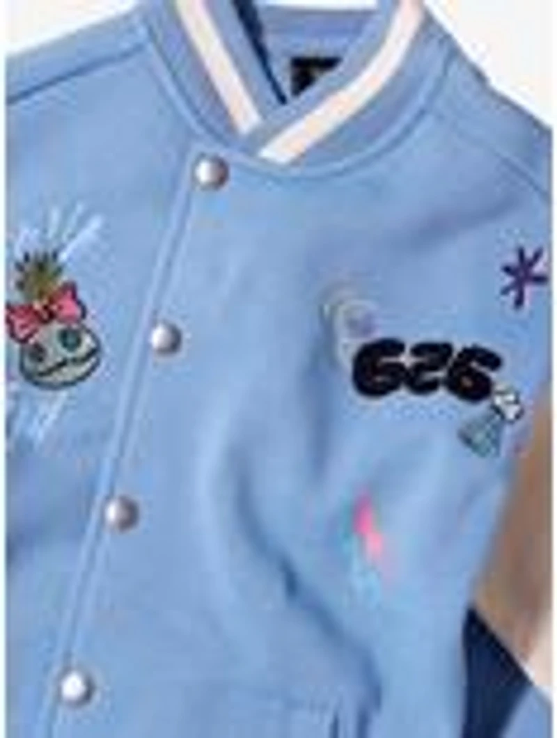 Disney Lilo & Stitch Doodle Icons Youth Varsity Jacket - BoxLunch Exclusive