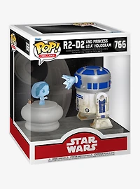 Funko Pop! Deluxe Star Wars R2-D2 and Princess Leia Hologram Vinyl Figure