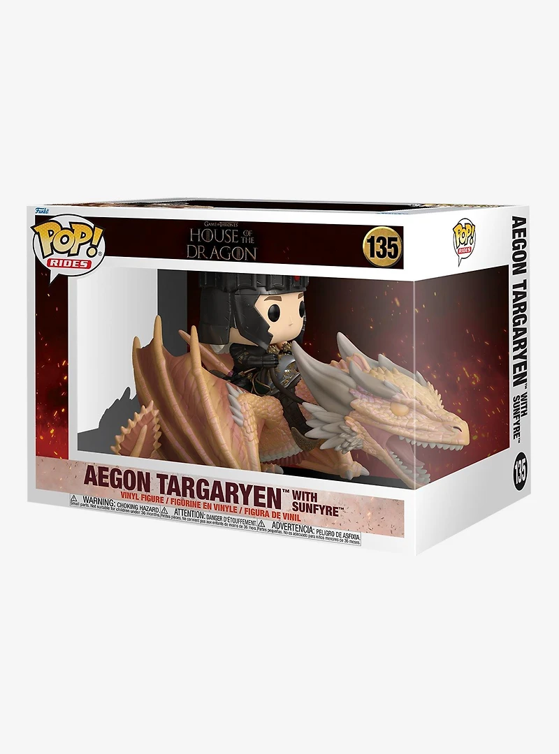 Funko Pop! Rides House of the Dragon Aegon Targaryen with Sunfyre Vinyl Figure