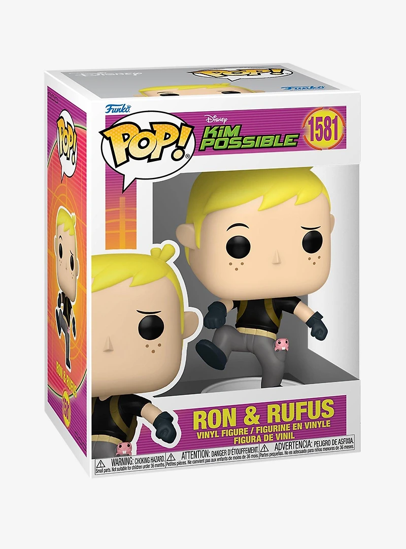 Funko Pop! Disney Kim Possible Ron & Rufus Vinyl Figure