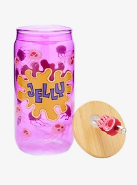SpongeBob SquarePants Jellyfish Jelly Glass Cup with Straw - BoxLunch Exclusive