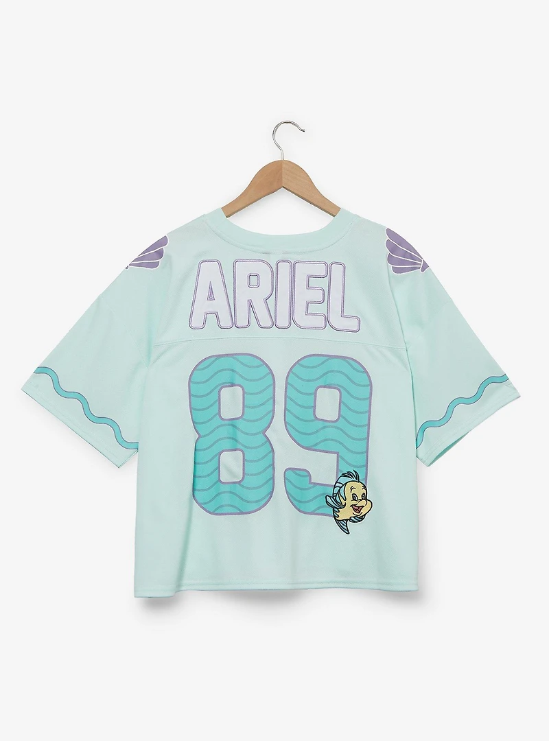 Disney The Little Mermaid Ariel Women's Plus Cropped Football Jersey - BoxLunch Exclusive