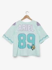 Disney The Little Mermaid Ariel Women's Plus Cropped Football Jersey - BoxLunch Exclusive