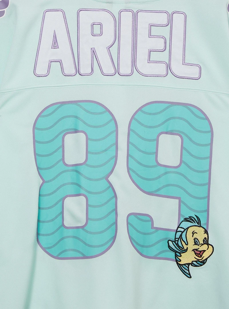 Disney The Little Mermaid Ariel Women's Plus Cropped Football Jersey - BoxLunch Exclusive