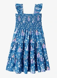 Disney Frozen Anna & Elsa Allover Print Toddler Ruffle Dress - BoxLunch Exclusive