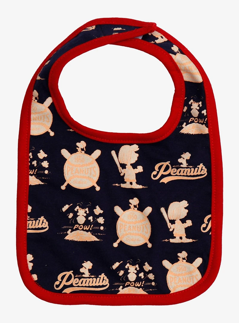 Peanuts Baseball Infant Bib Set — BoxLunch Exclusive