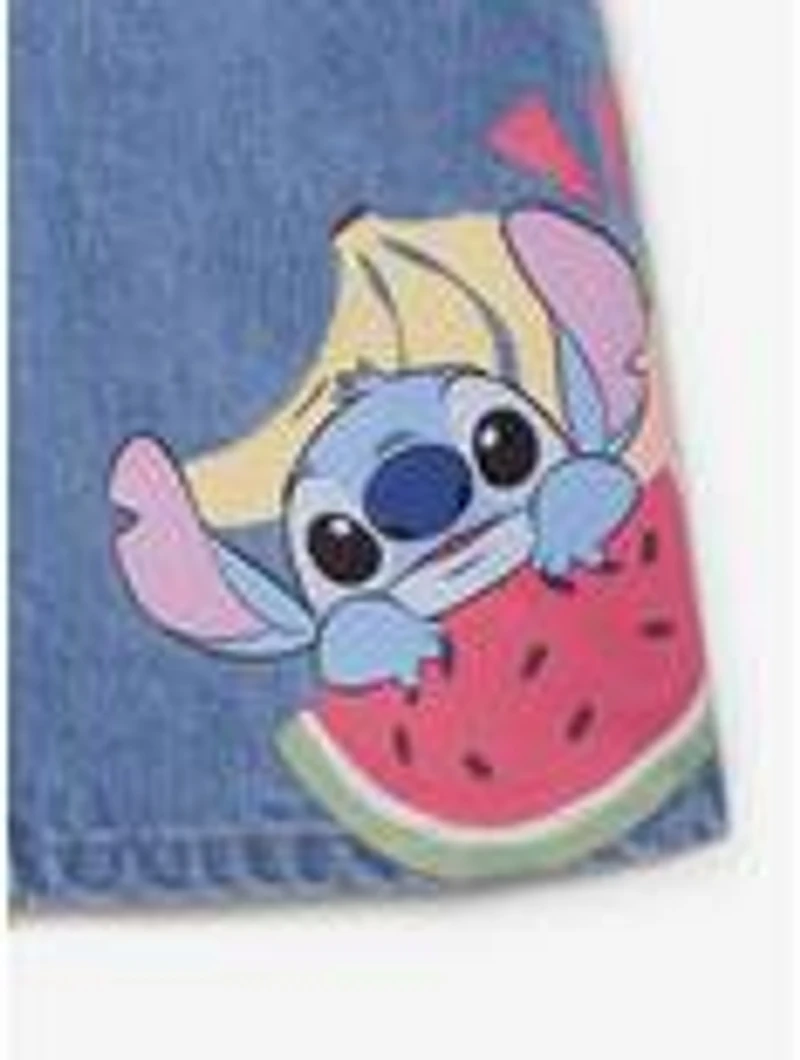 Disney Lilo & Stitch Watermelon Toddler Denim Overall Dress T-Shirt Set - BoxLunch Exclusive