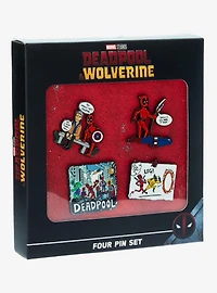 Marvel Deadpool & Wolverine Deadpool Doodle Scenes Enamel Pin Set — BoxLunch Exclusive