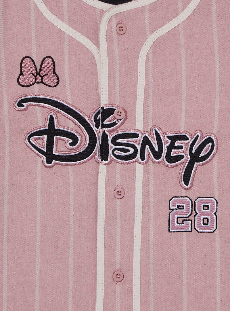 Disney Minnie Mouse Striped Toddler Baseball Jersey