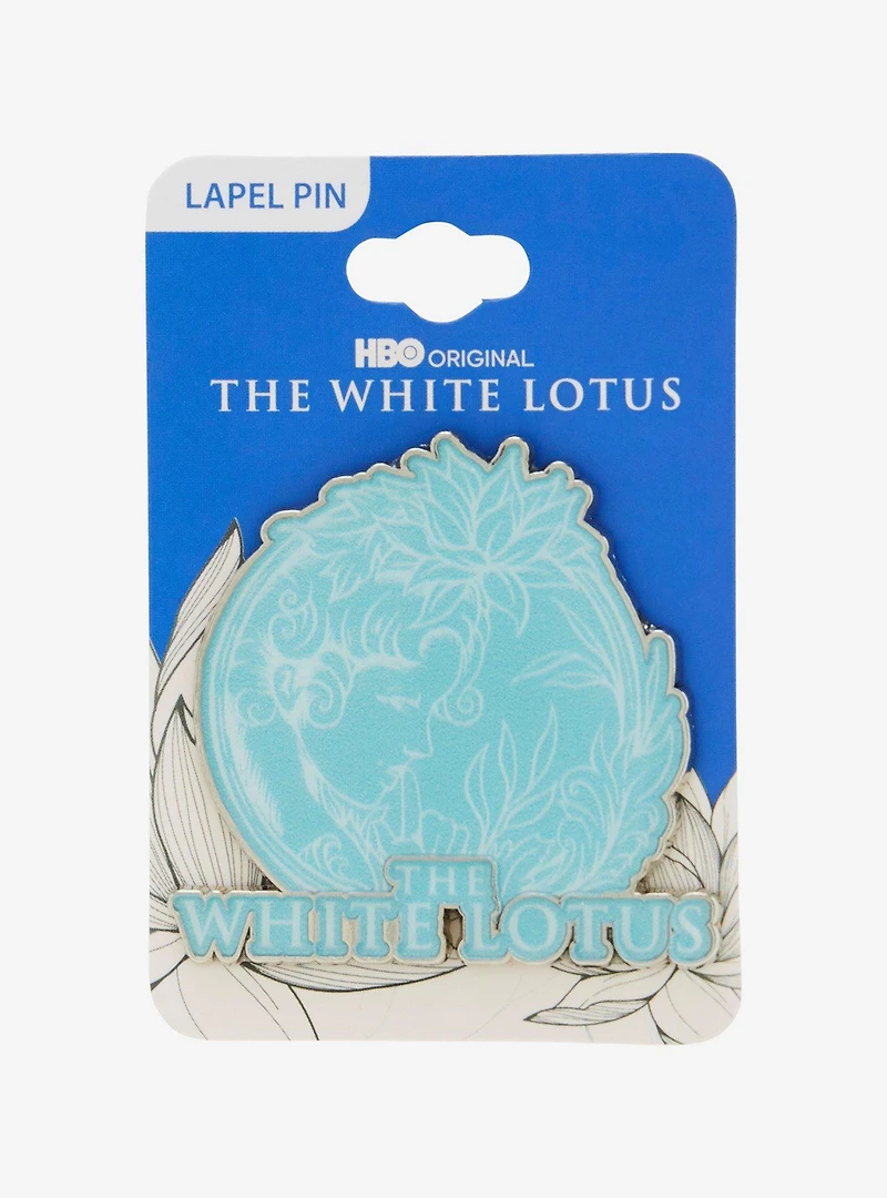 The White Lotus Blue Enamel Pin
