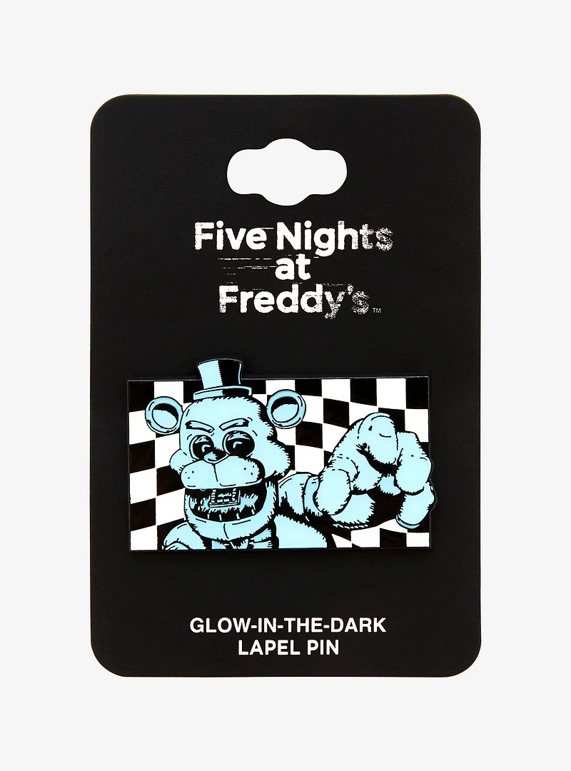 Five Nights at Freddy's Checkerboard Glow-in-the-Dark Enamel Pin