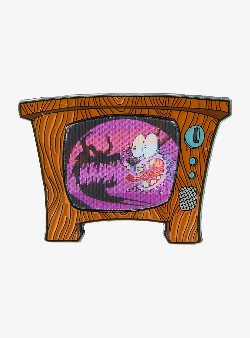 Courage the Cowardly Dog TV Set Lenticular Enamel Pin - BoxLunch Exclusive