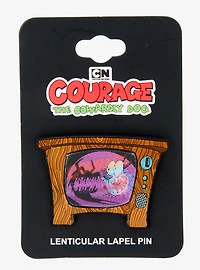 Courage the Cowardly Dog TV Set Lenticular Enamel Pin - BoxLunch Exclusive