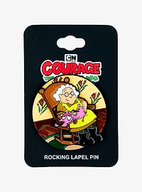 Courage the Cowardly Dog Muriel Rocking Chair Rocking Enamel Pin