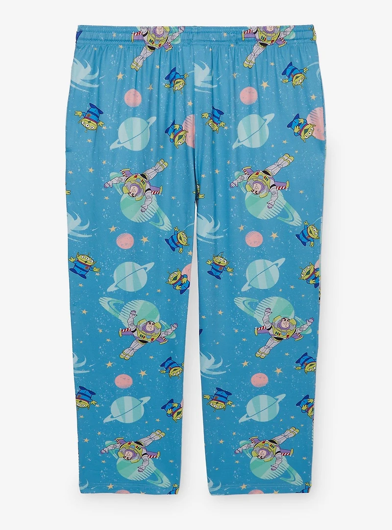 Disney Pixar Toy Story Buzz Lightyear and Aliens Allover Print Women's Plus Sleep Pants - BoxLunch Exclusive