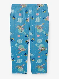 Disney Pixar Toy Story Buzz Lightyear and Aliens Allover Print Women's Plus Sleep Pants - BoxLunch Exclusive