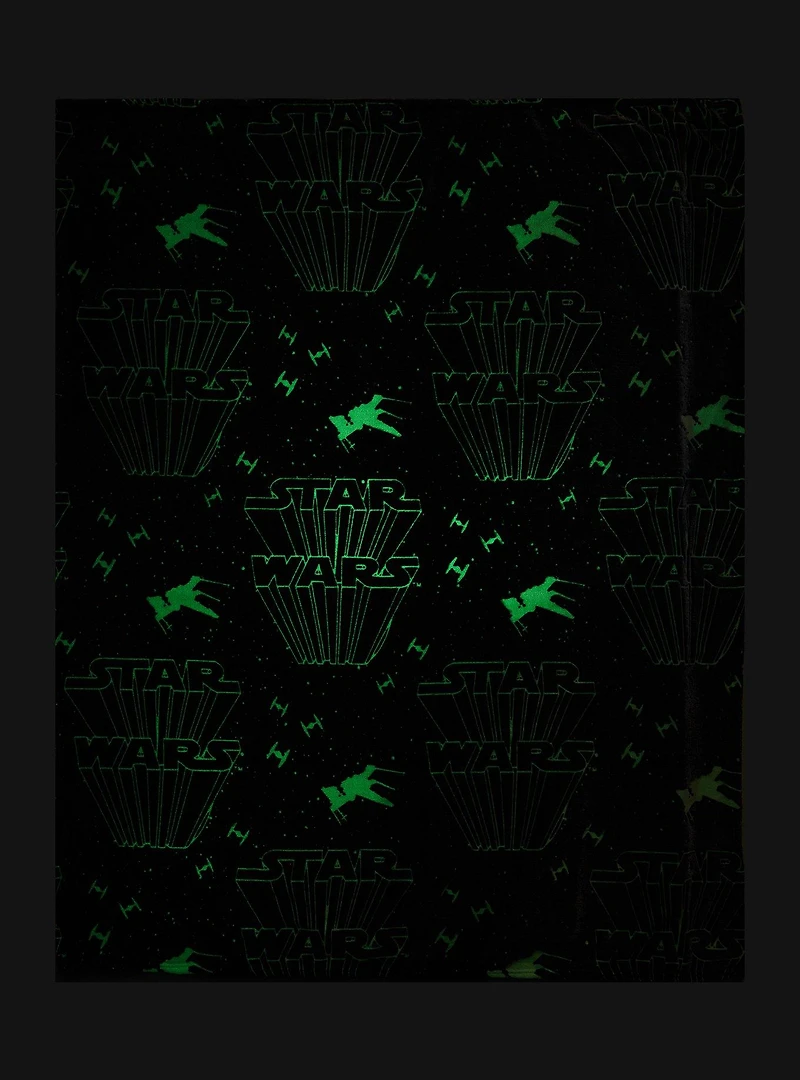 Star Wars Title Logo Glow-in-the-Dark Throw Blanket