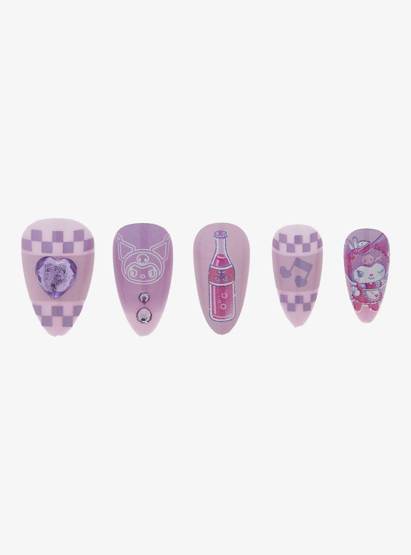Sanrio Kuromi Diner Press On Nails
