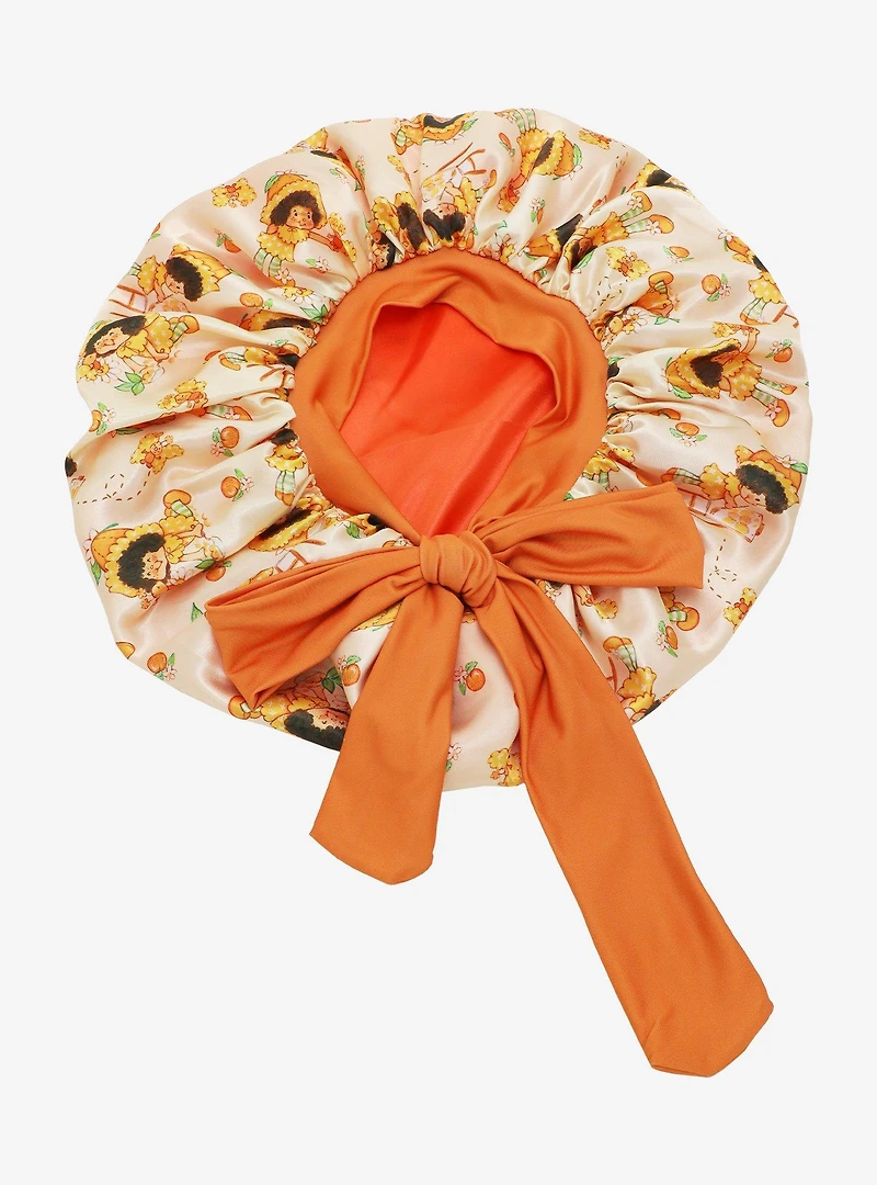 Strawberry Shortcake Orange Blossom Allover Print Double Layered Satin Bonnet - BoxLunch Exclusive