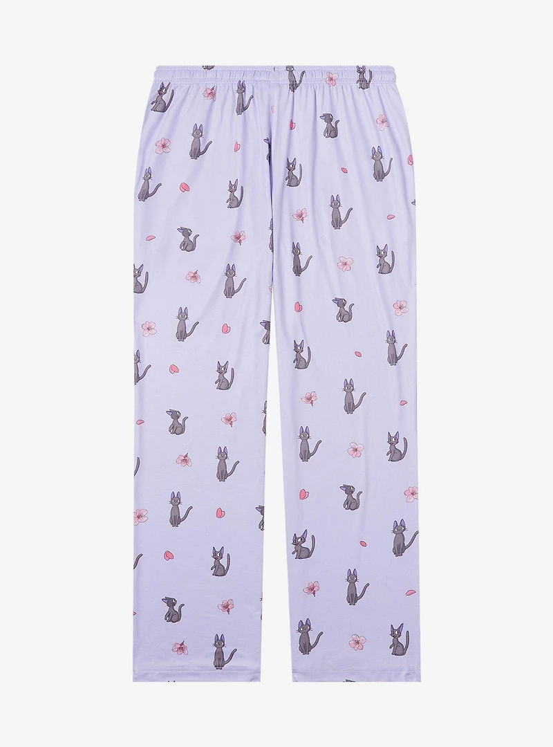 Studio Ghibli® Kiki's Delivery Service Jiji Cherry Blossom Allover Print Sleep Pants