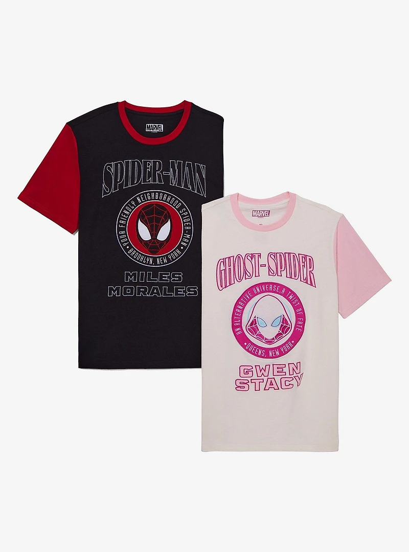 Marvel Spider-Man: Across the Spider-Verse Miles Morales Color Block T-Shirt — BoxLunch Exclusive