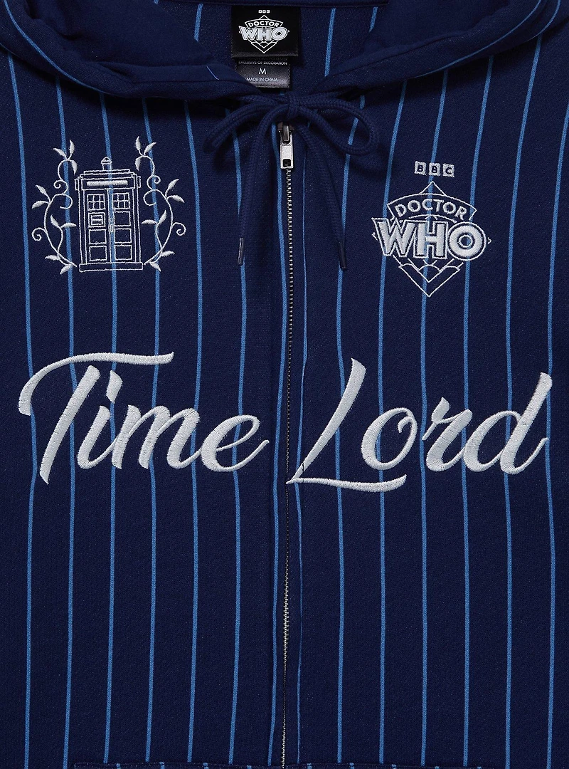 Doctor Who Time Lord Striped Zippered Hoodie