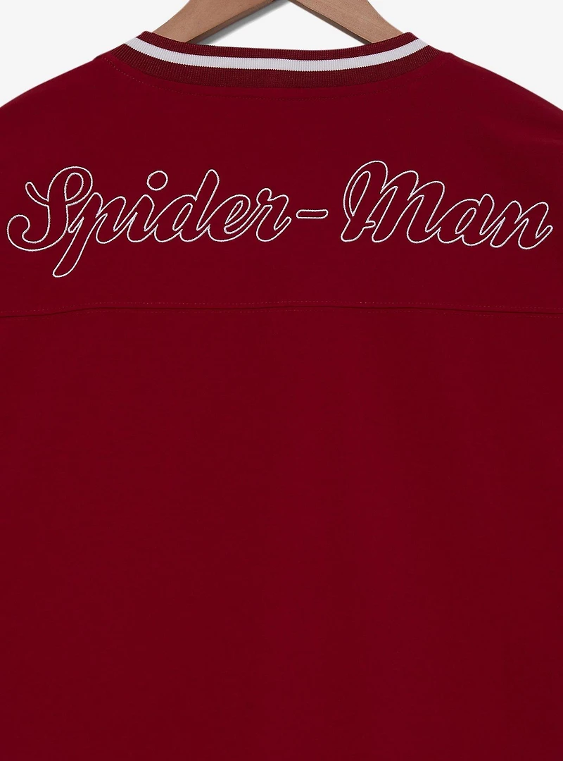 Marvel Spider-Man Logo Color Block Panel Sweatshirt - BoxLunch Exclusive